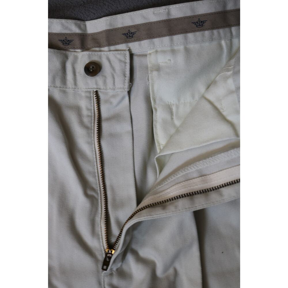 DOCKERS Pleated Khakis Men 32x30 Beige 100 Cotton Classic No Wrinkle Made In USA - Picture 11 of 15